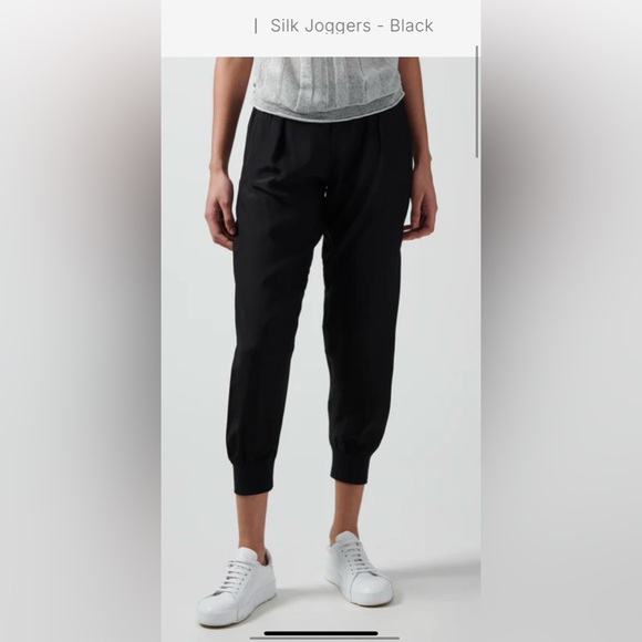 ATM Silk Charmeuse Frayed Trim Joggers - NEW! - Picture 6 of 17